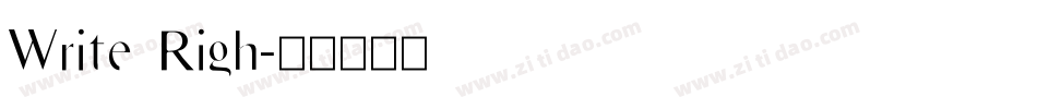 Write Righ字体转换